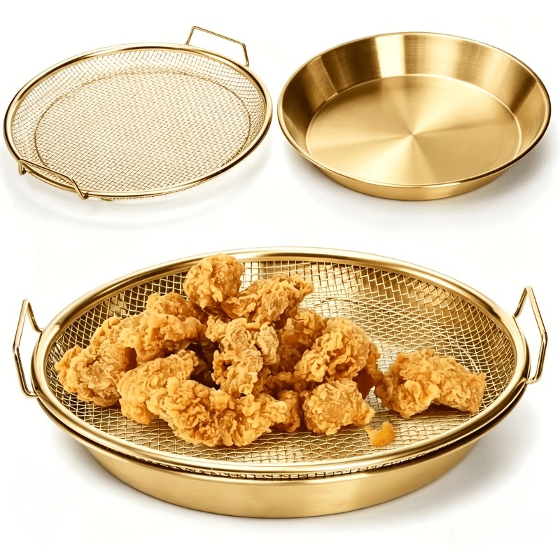 Commercial Kitchen Appliances - Cesto de Malha Dourado Reforçado para