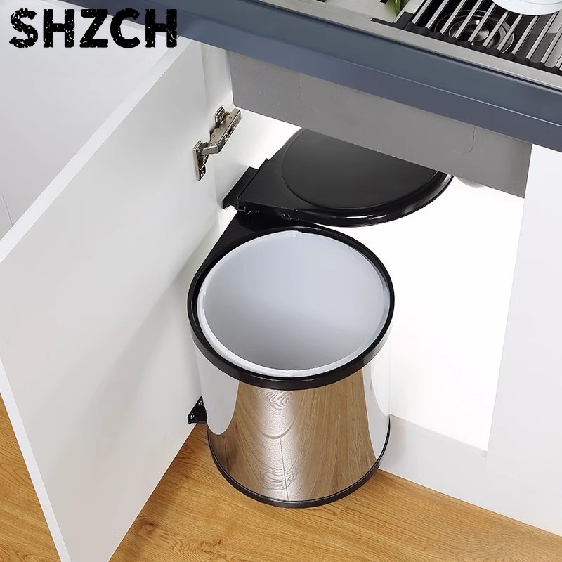 Commercial Kitchen Trash Can - Lixeira Premium Retrátil para Armário, Sistema