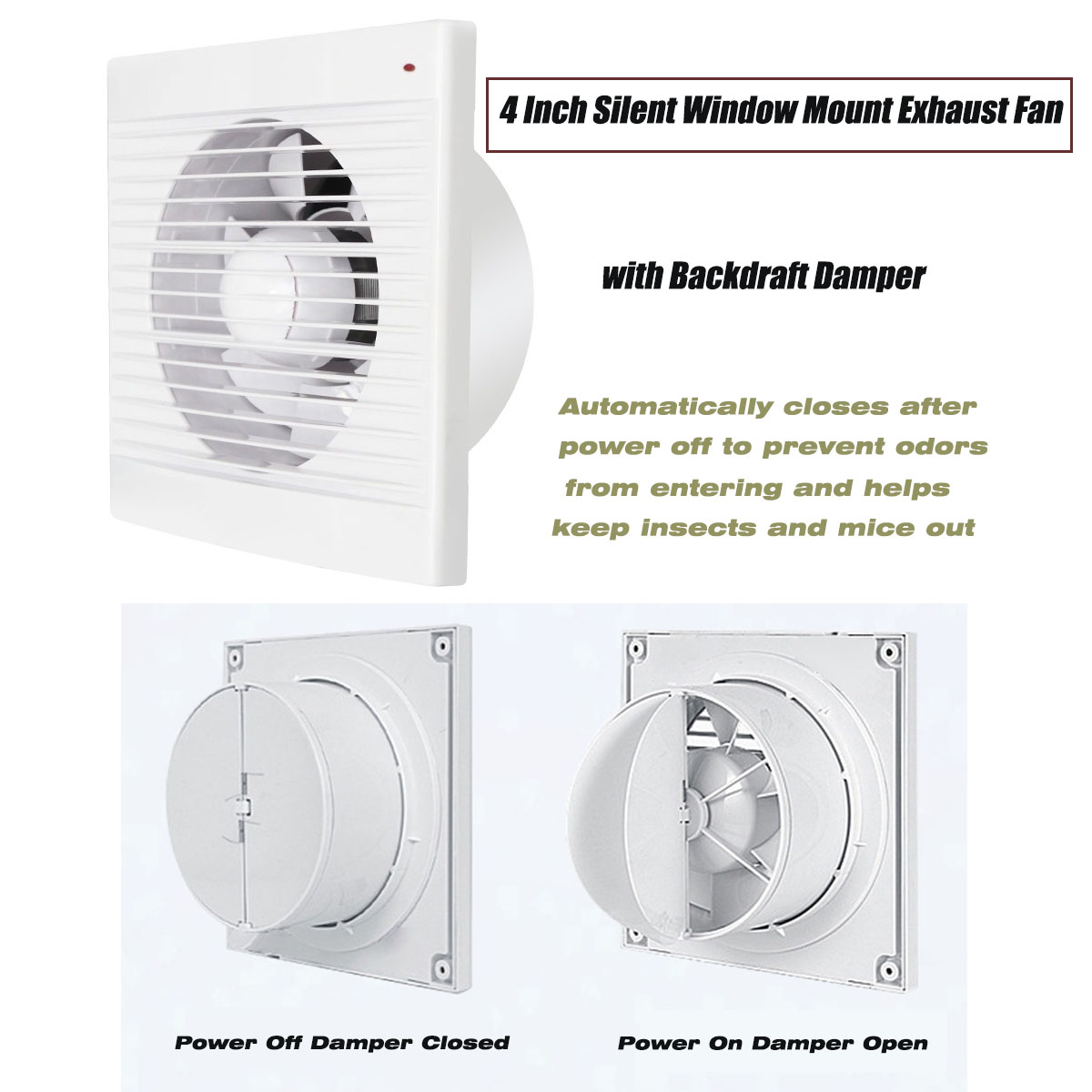 Commercial Kitchen Ventilation - Ventilador de Exaustão Silencioso de 4