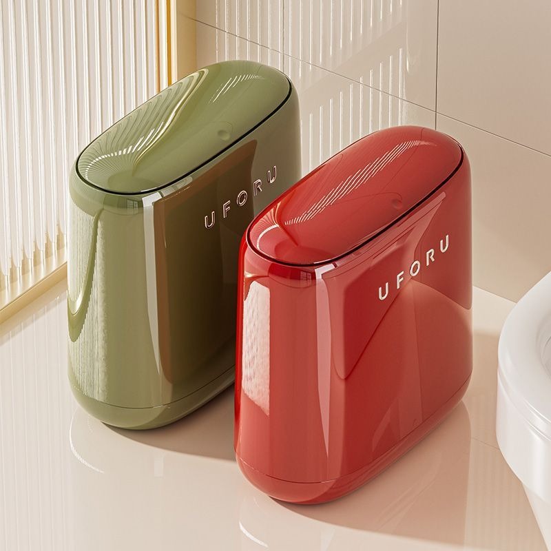 Commercial Kitchen Trash Can - Lixeira estreita para banheiro, tampa de