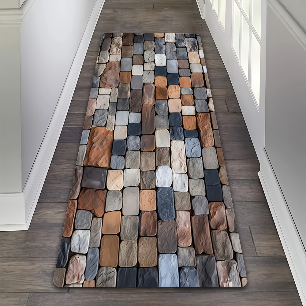 Commercial Kitchen Tile Flooring - Tapete de Corridor em Pedras Coloridas