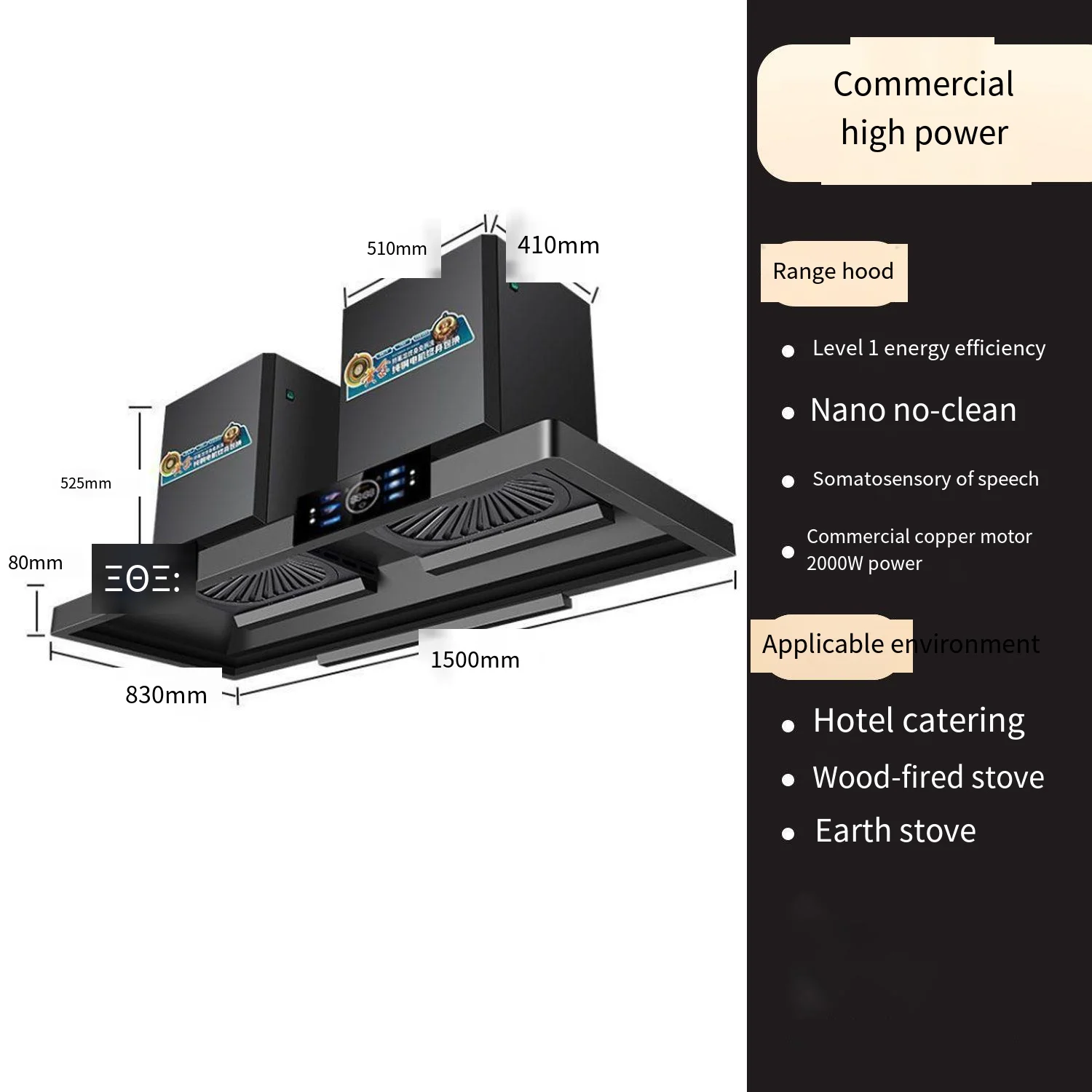 -Para capô oem doméstico comer - Commercial Kitchen Hoods avaliação e preço