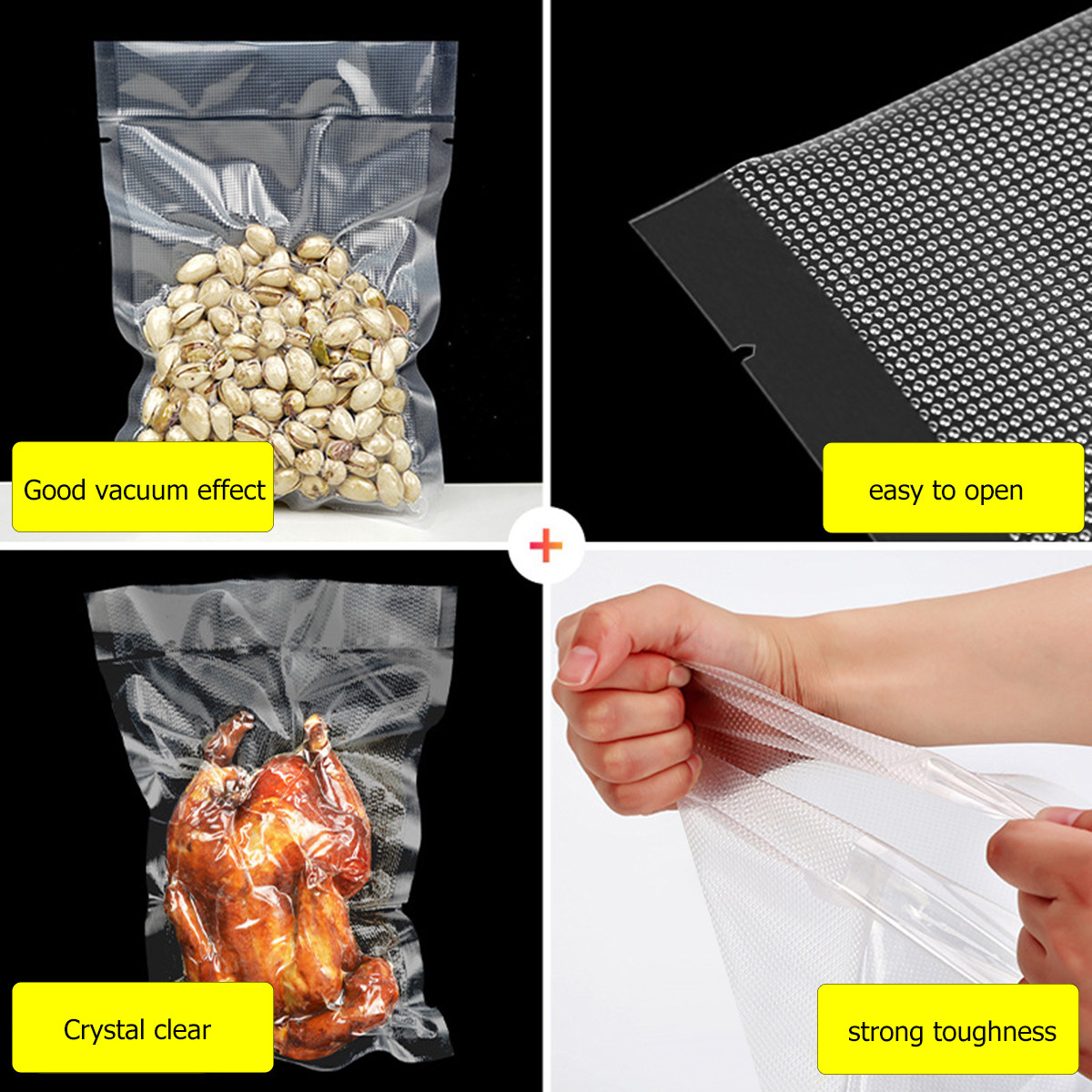 100 Sacos Transparentes com Te - Vacuum Sealer avaliação e preço
