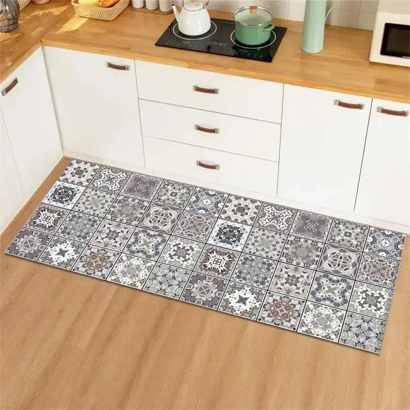 Azul amarelo vintage telha col - Commercial Kitchen Tile Flooring avaliação e preço