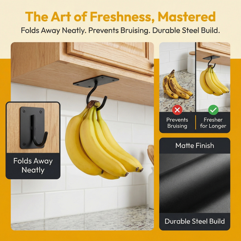 Gancho Adesivo de Metal Preto  - Commercial Kitchen Organization avaliação e preço