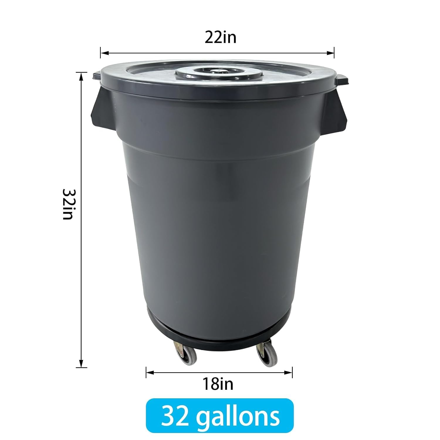 Lixeira externa de 32 galões,  - Commercial Kitchen Trash Can avaliação e preço